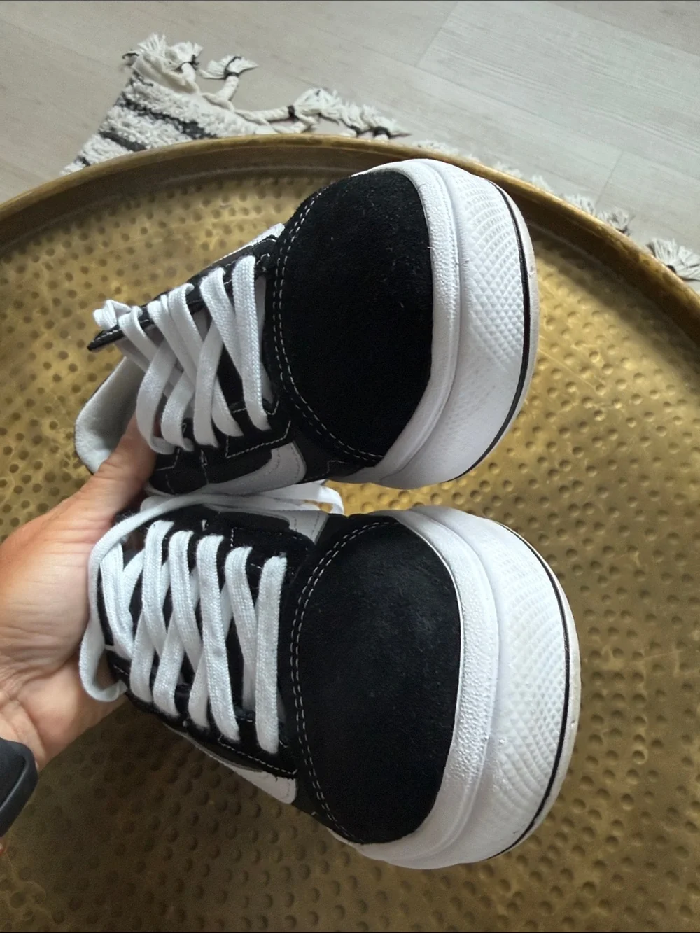 Vans Old Skool Platform Sneaker - Black & White - Picture 6 of 7